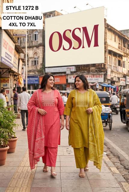 Ossm 1272 B catalog www plus size kurti wholesaler manufacturer - Sanvari Fashion