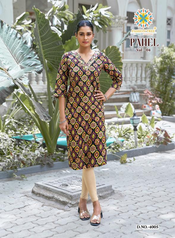 Passion Tree Pahel vol 4 catalog wholesale kurtis in surat with m size - Sanvari Fashion