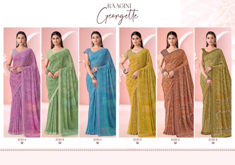 Ruchi Raagini Georgette catalog saree in wholesale - Sanvari Fashion