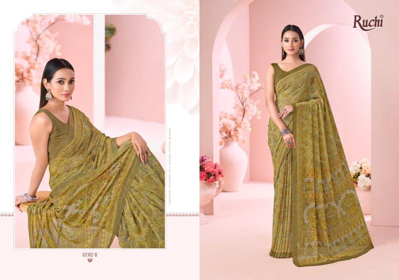 Ruchi Raagini Georgette catalog saree in wholesale - Sanvari Fashion