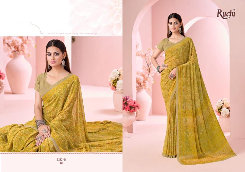 Ruchi Raagini Georgette catalog saree in wholesale - Sanvari Fashion