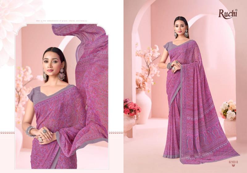 Ruchi Raagini Georgette catalog saree in wholesale - Sanvari Fashion