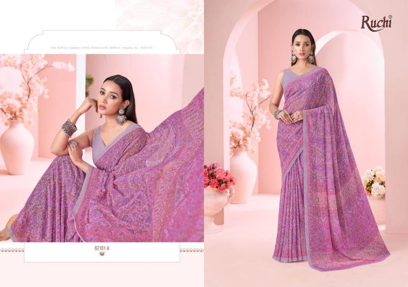 Ruchi Raagini Georgette catalog saree in wholesale - Sanvari Fashion