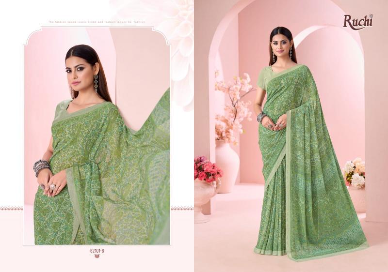 Ruchi Raagini Georgette catalog saree in wholesale - Sanvari Fashion