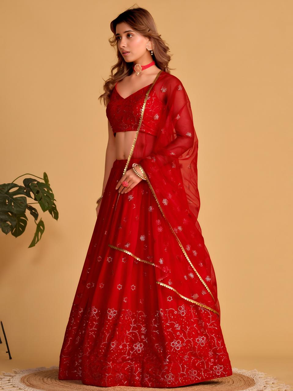 Sabella 5063 Red catalog wholesale lehenga shops in chickpet bangalore - Sanvari Fashion