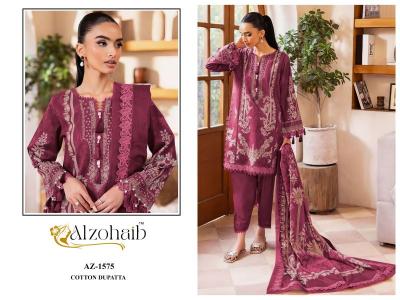 Alzohaib Noura Vol 1 catalog Cotton Dupatta wholesale market for pakistani suits in hyderabad - Sanvari Fashion