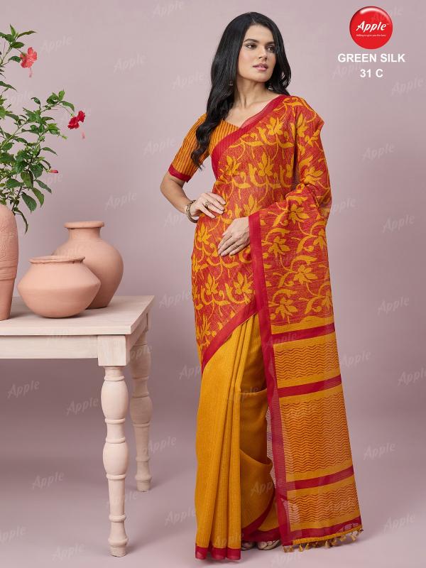 Apple Green Silk vol 31 catalog saree wholesale shop - Sanvari Fashion