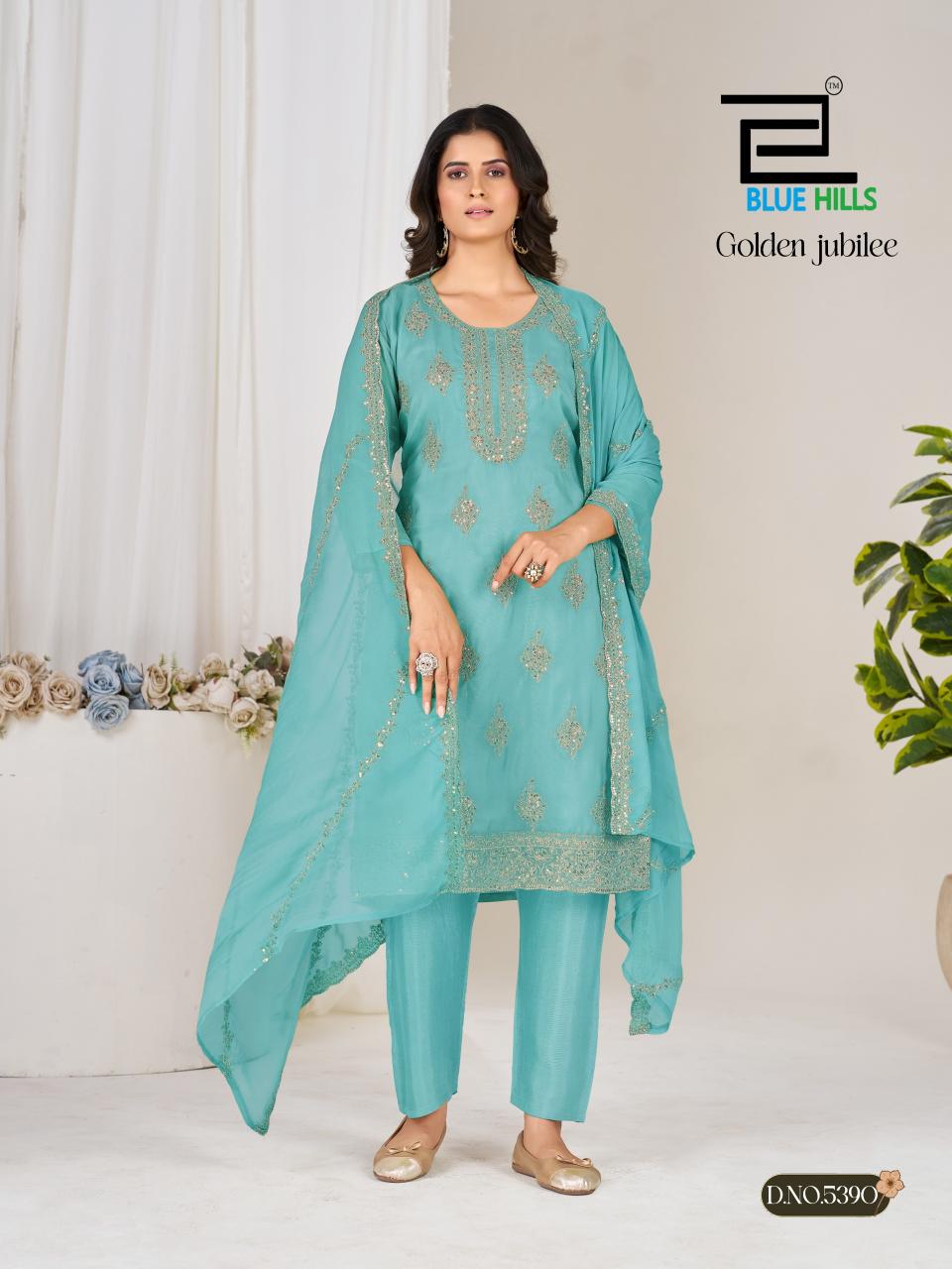 Blue Hills Golden Jubilee catalog kurti wholesale market - Sanvari Fashion