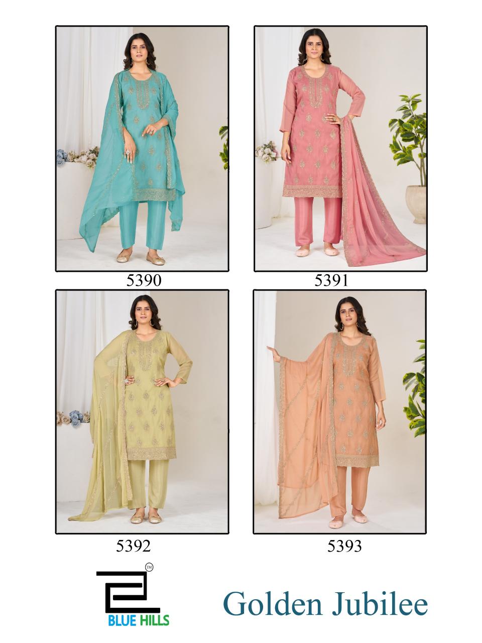 Blue Hills Golden Jubilee catalog kurti wholesale market - Sanvari Fashion