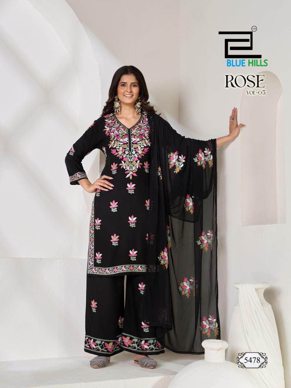 Blue Hills Rose vol 5 catalog wholesale market of kurtis in ludhiana - Sanvari Fashion