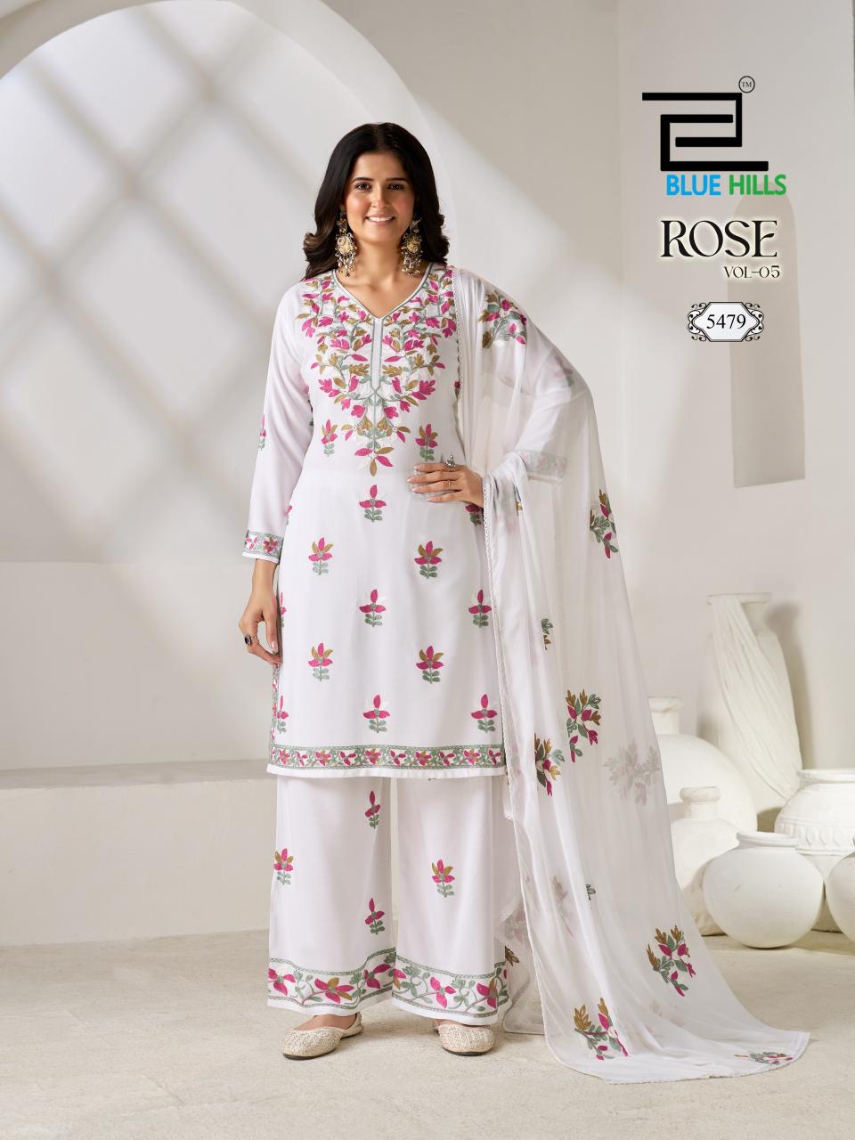 Blue Hills Rose vol 5 catalog wholesale market of kurtis in ludhiana - Sanvari Fashion