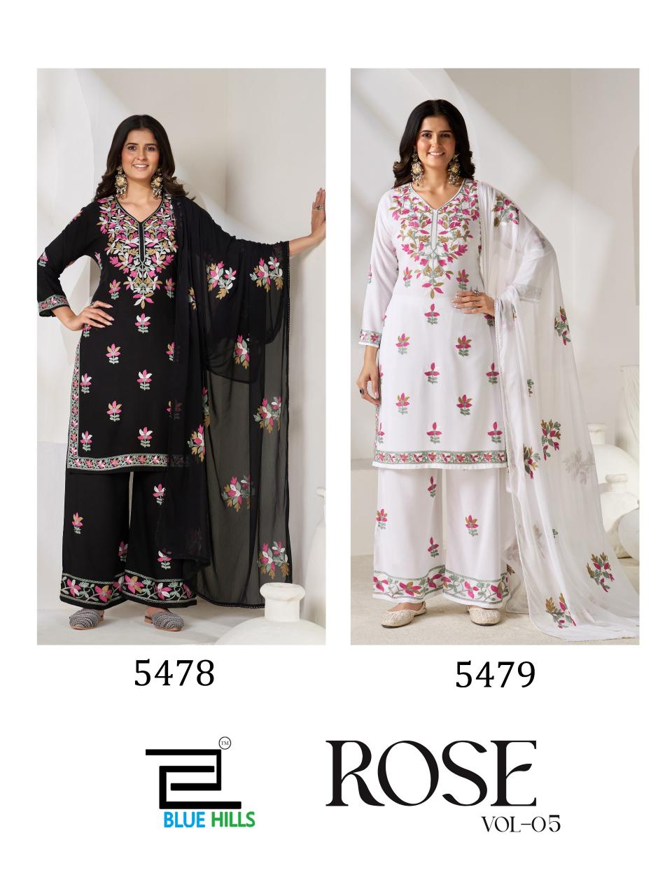 Blue Hills Rose vol 5 catalog wholesale market of kurtis in ludhiana - Sanvari Fashion