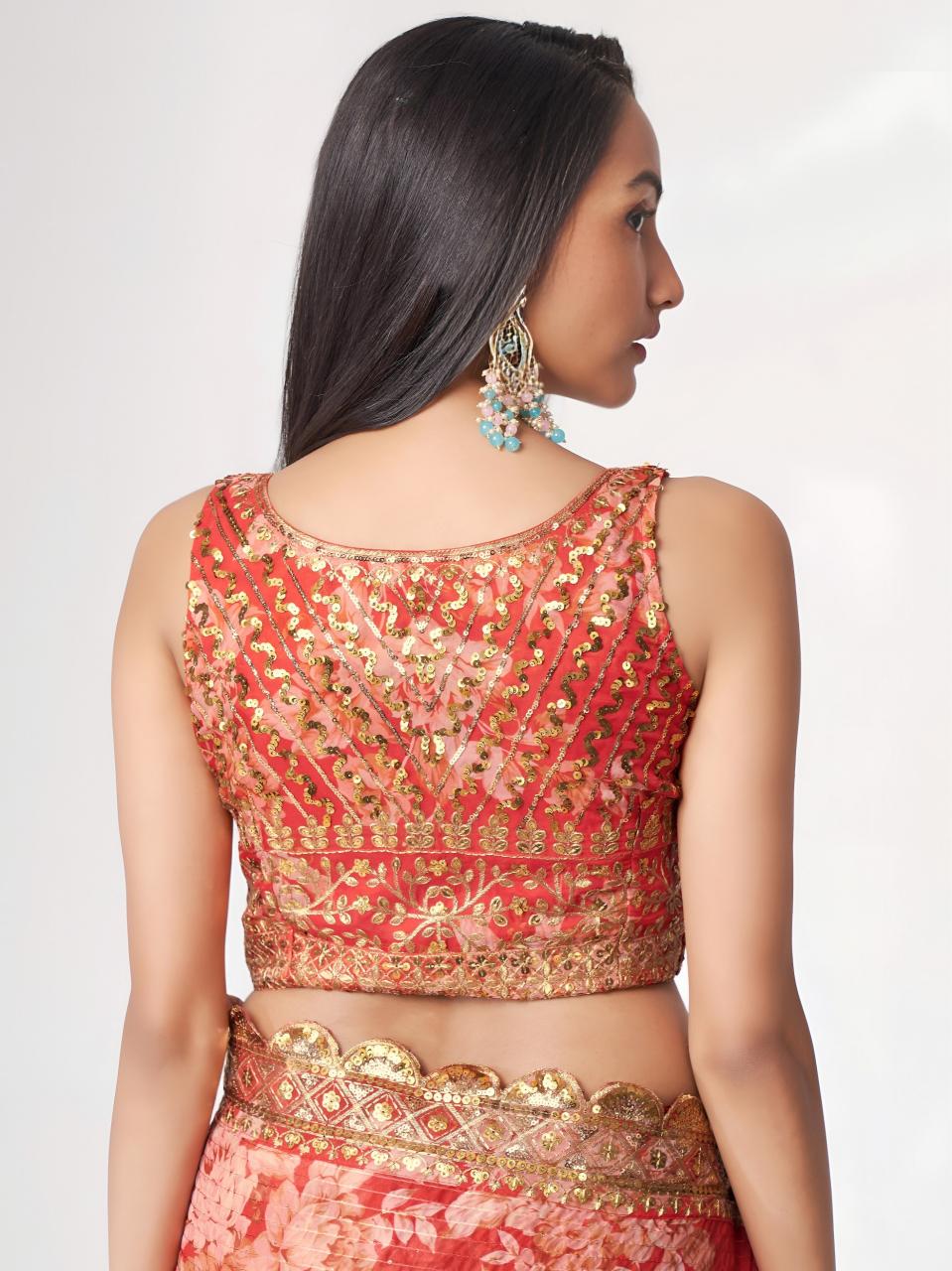 Dazira 1107 Red catalog wholesale saree market in ahmedabad - Sanvari Fashion