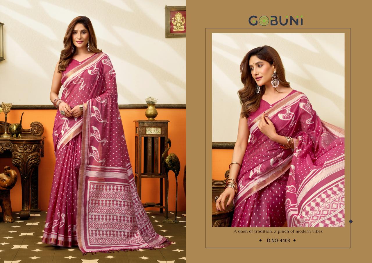 Gobuni Sangeeta catalog wholesale saree for business - Sanvari Fashion