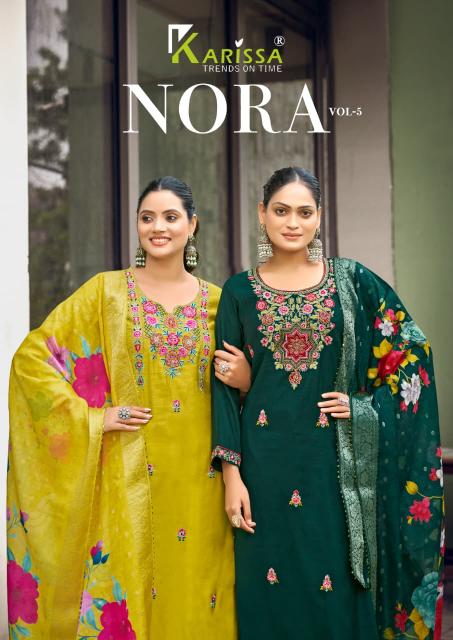 Karissa Nora Vol 5 catalog stitched kurtis wholesaler in surat - Sanvari Fashion
