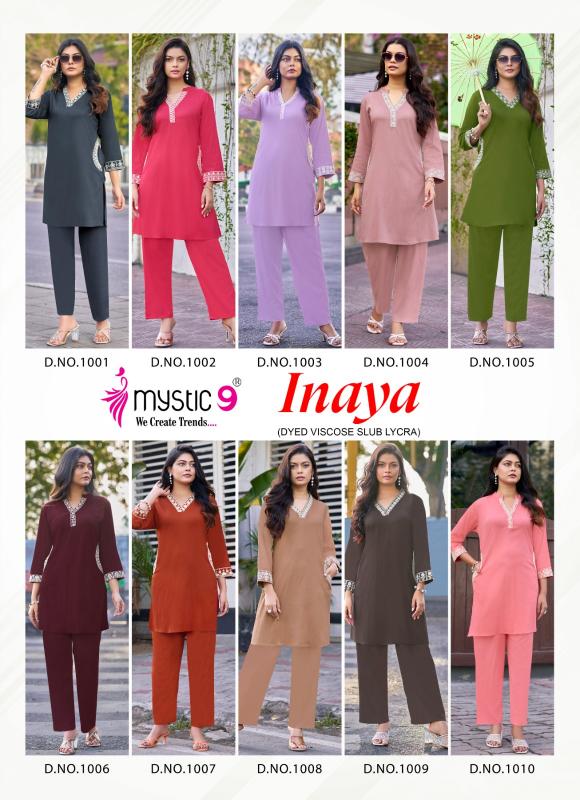 Mystic 9 Inaya Vol 1 catalog dubai co ord set wholesalers - Sanvari Fashion