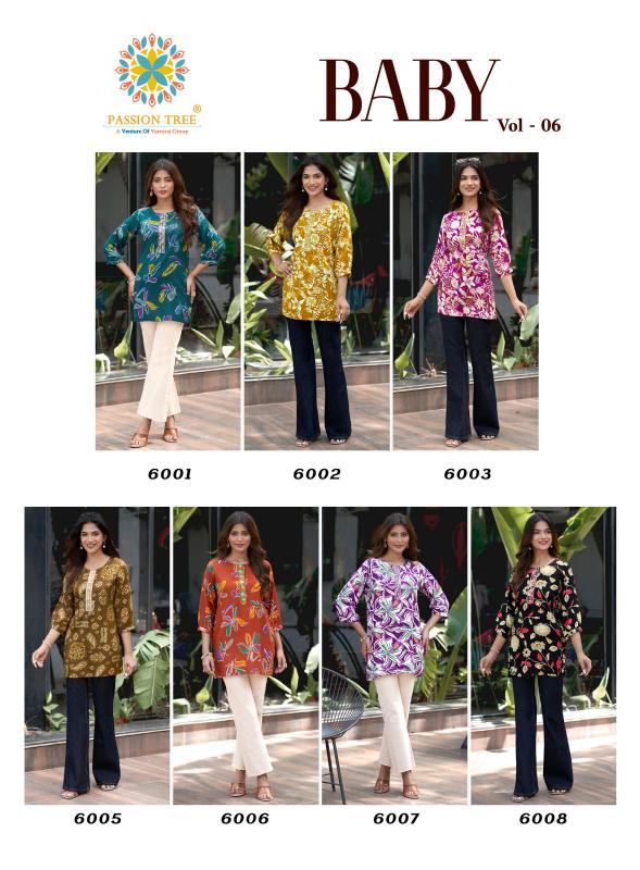 Passion Tree Baby Vol 6 Catalog wholesale rate branded kurtis - Sanvari Fashion