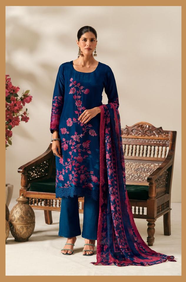 Reyna Floral Craft catalog wholesale salwar kameez online shopping in india - Sanvari Fashion