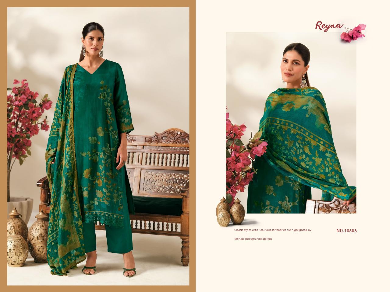 Reyna Floral Craft catalog wholesale salwar kameez online shopping in india - Sanvari Fashion