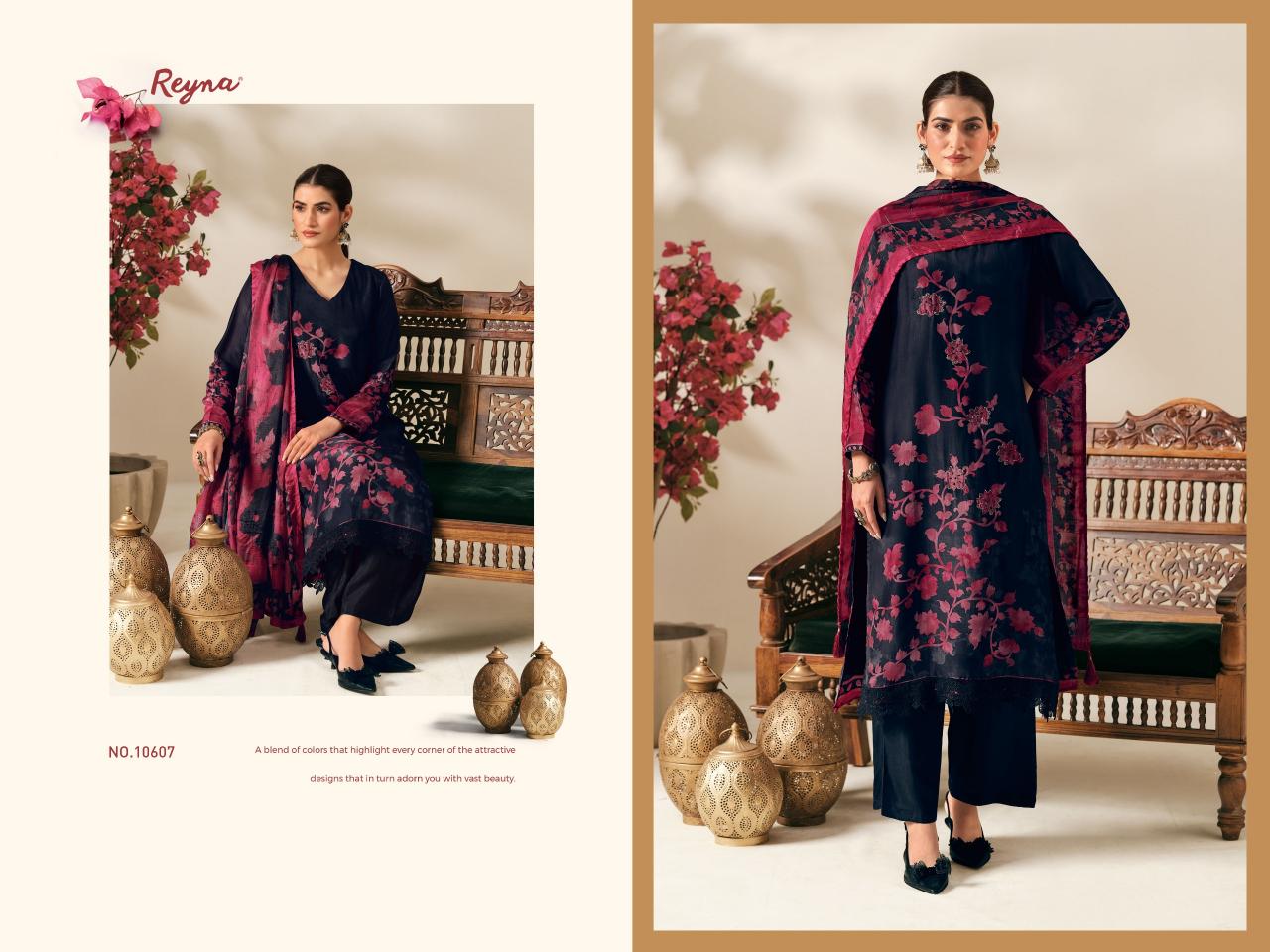 Reyna Floral Craft catalog wholesale salwar kameez online shopping in india - Sanvari Fashion
