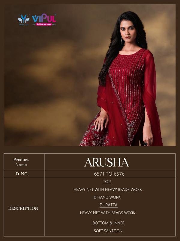 Vipul Arusha catalog wholesale salwar kameez catalogue with price - Sanvari Fashion