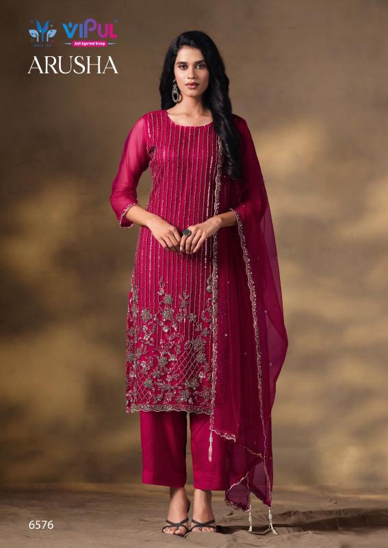 Vipul Arusha catalog wholesale salwar kameez catalogue with price - Sanvari Fashion
