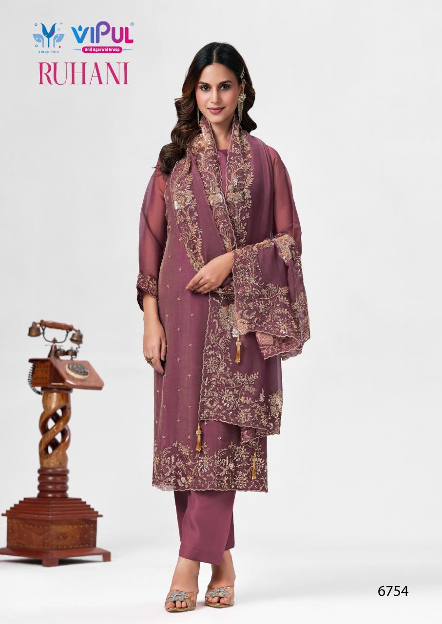 Vipul Ruhani catalog ludhiana design salwar kameez wholesale exporter - Sanvari Fashion
