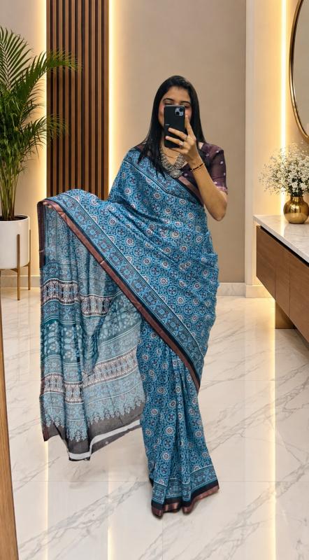 Dazira Ajrakh cotton vol 2 catalog wholesale saree shops in varanasi - Sanvari Fashion