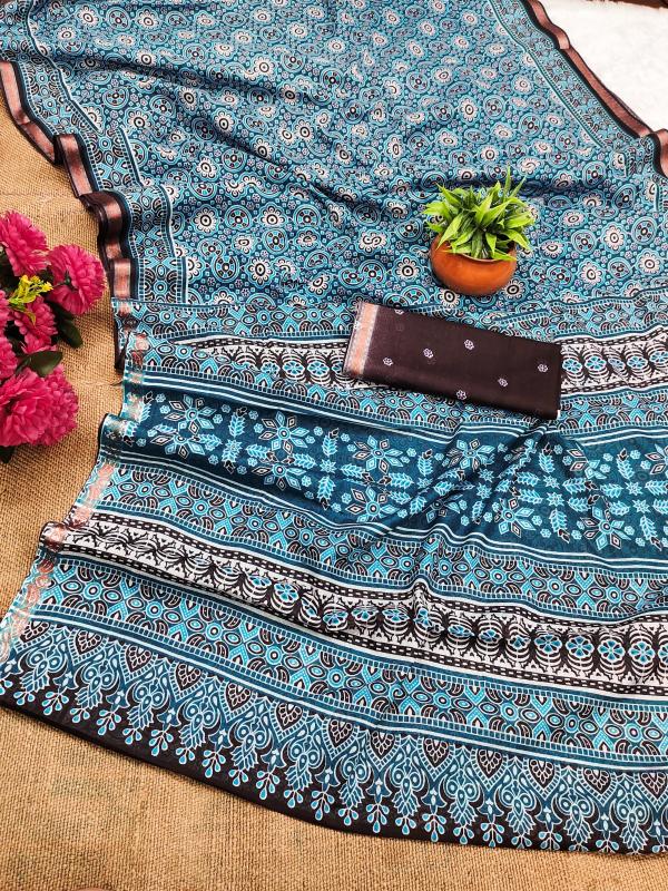 Dazira Ajrakh cotton vol 2 catalog wholesale saree shops in varanasi - Sanvari Fashion