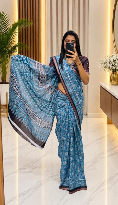 Dazira Ajrakh cotton vol 2 catalog wholesale saree shops in varanasi - Sanvari Fashion