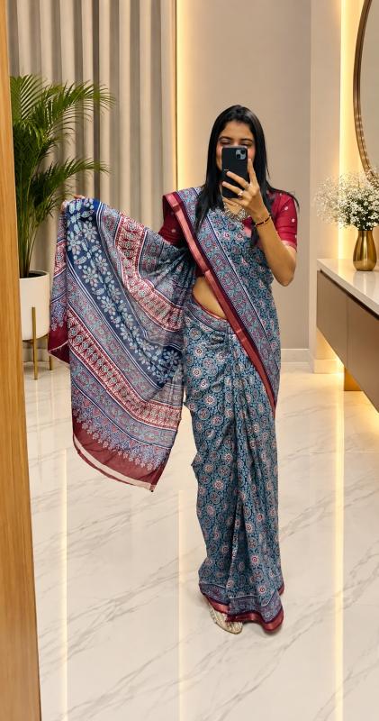 Dazira Ajrakh cotton vol 2 catalog wholesale saree shops in varanasi - Sanvari Fashion