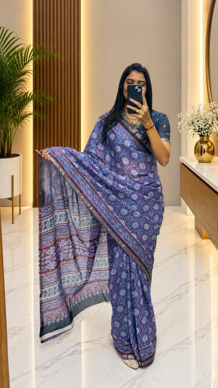 Dazira Ajrakh cotton vol 2 catalog wholesale saree shops in varanasi - Sanvari Fashion
