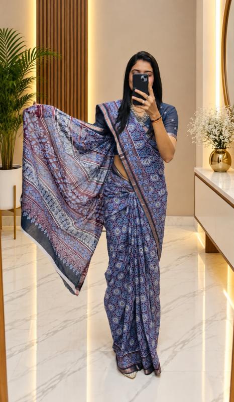 Dazira Ajrakh cotton vol 2 catalog wholesale saree shops in varanasi - Sanvari Fashion