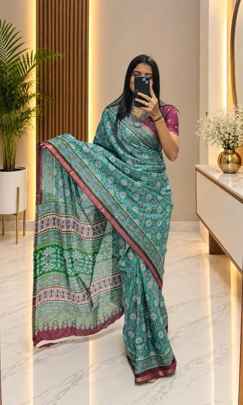 Dazira Ajrakh cotton vol 2 catalog wholesale saree shops in varanasi - Sanvari Fashion