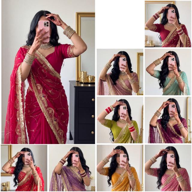 Dazira Georgette vol 66 catalog wholesale sarees in surat online - Sanvari Fashion