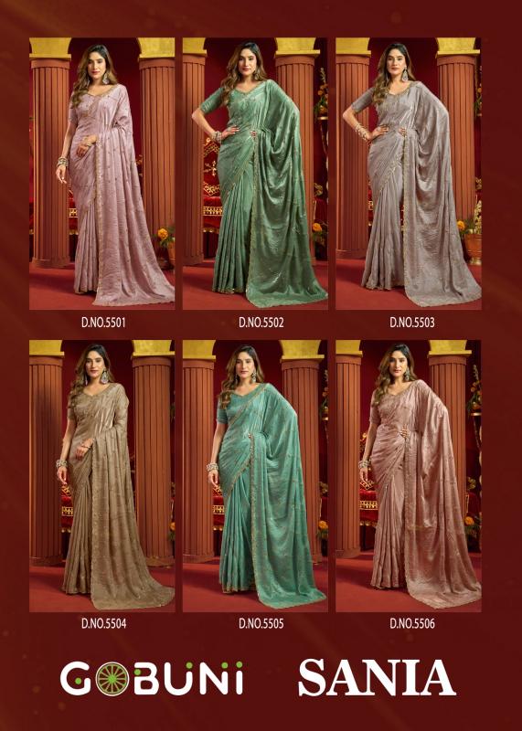 Gobuni Sania catalog surat wholesale shop sarees - Sanvari Fashion