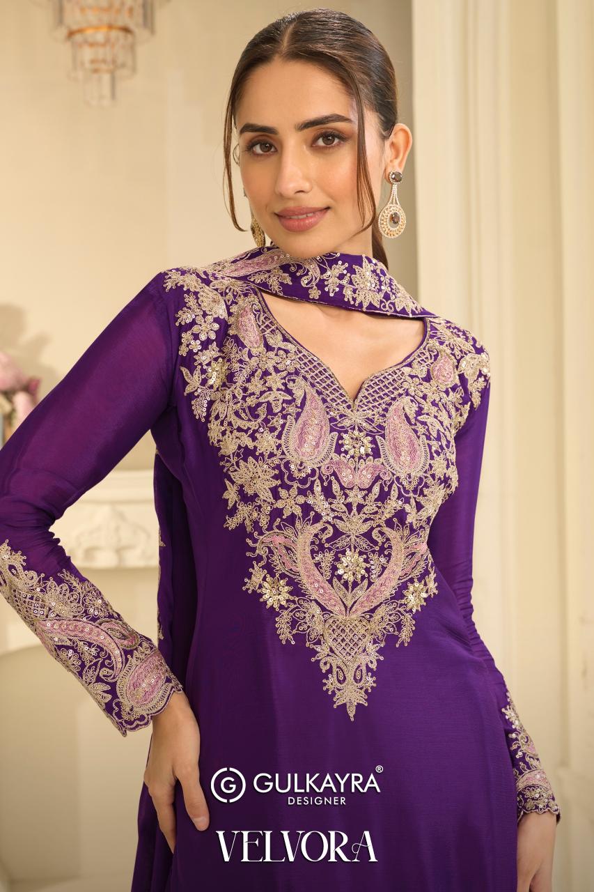 Gulkayra Velvora catalog bandhej salwar kameez wholesale - Sanvari Fashion