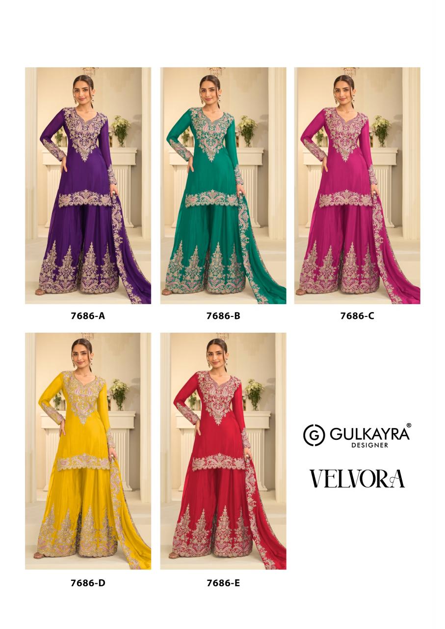 Gulkayra Velvora catalog bandhej salwar kameez wholesale - Sanvari Fashion