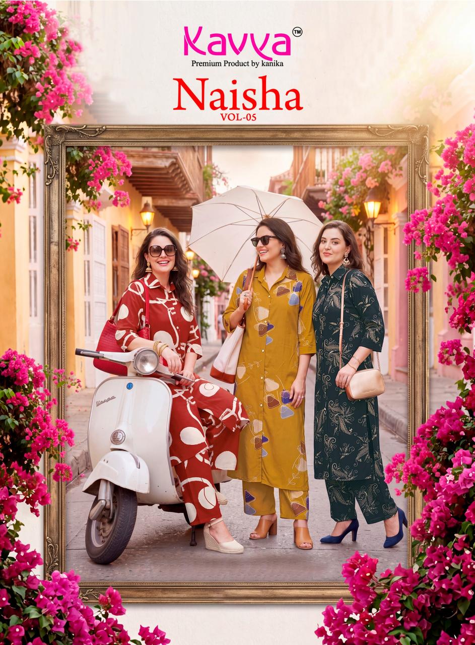 Kavya Naisha vol 5 catalog coord set wholesale market in delhi - Sanvari Fashion