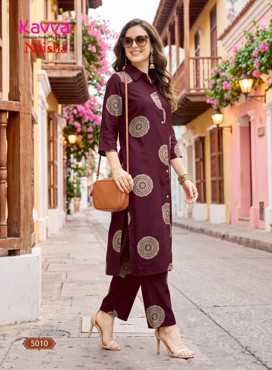 Kavya Naisha vol 5 catalog coord set wholesale market in delhi - Sanvari Fashion