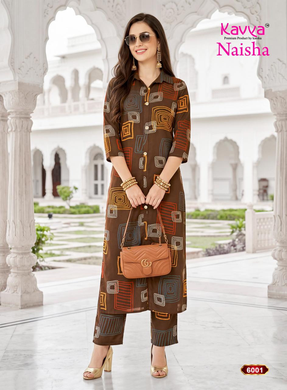 Kavya Naisha vol 6 catalog co ord sets wholesale delhi - Sanvari Fashion