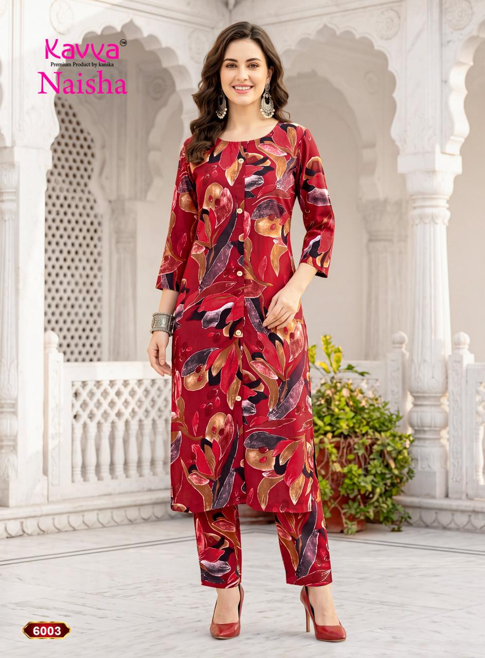 Kavya Naisha vol 6 catalog co ord sets wholesale delhi - Sanvari Fashion