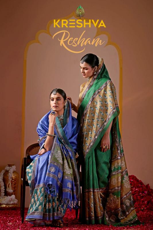 Kreshva Resham catalog kota mirror work sarees wholesale - Sanvari Fashion