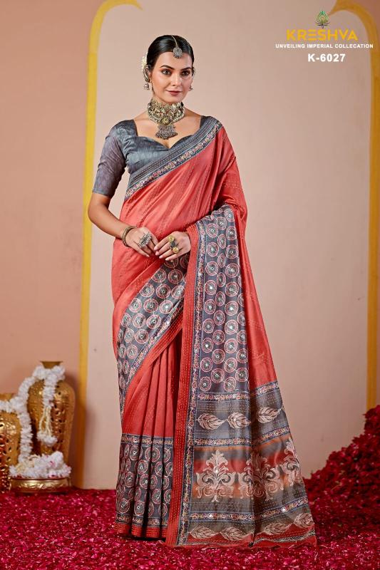 Kreshva Resham catalog kota mirror work sarees wholesale - Sanvari Fashion