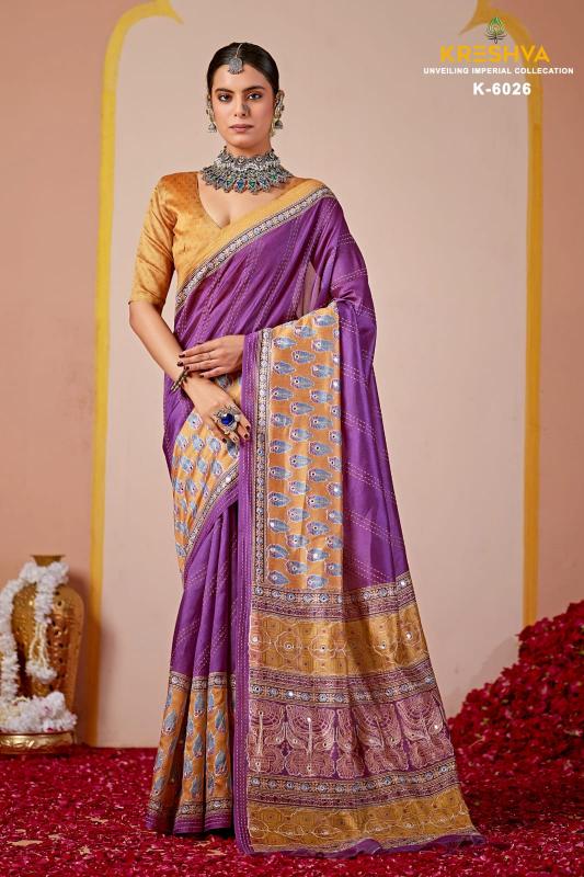 Kreshva Resham catalog kota mirror work sarees wholesale - Sanvari Fashion