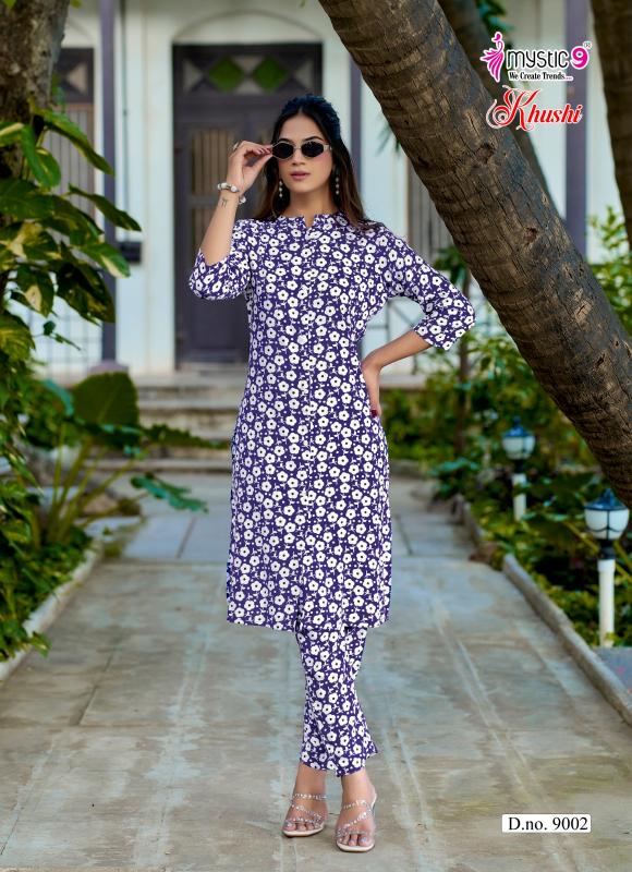 Mystic 9 Khushi Vol 9 catalog ladies coord set wholesale - Sanvari Fashion