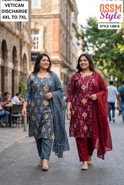 Ossm 1279 & 1280 & 1281 catalog www plus size kurti wholesaler & manufacturer - Sanvari Fashion