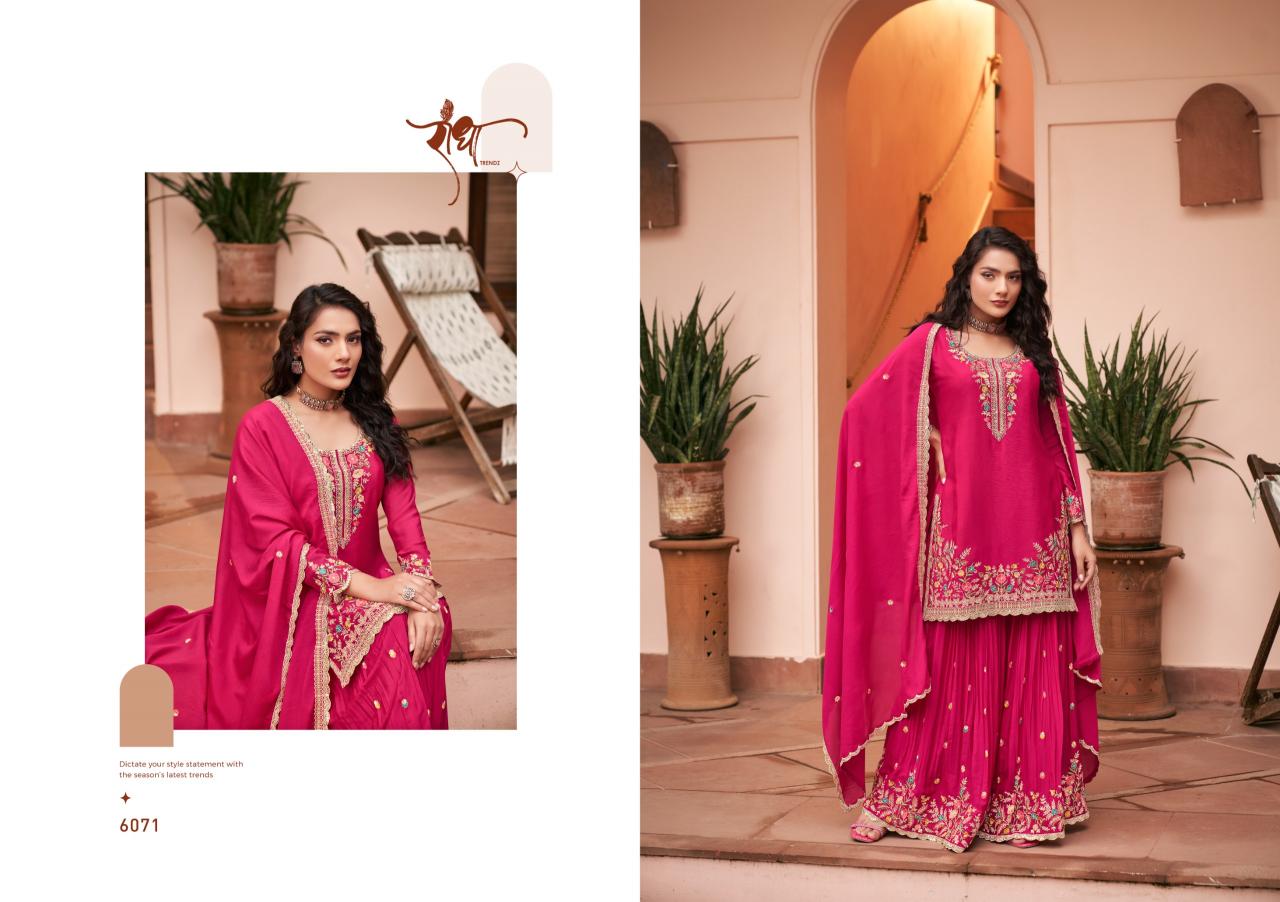 Radha Trendz Sunheri catalog aari work salwar kameez wholesale - Sanvari Fashion