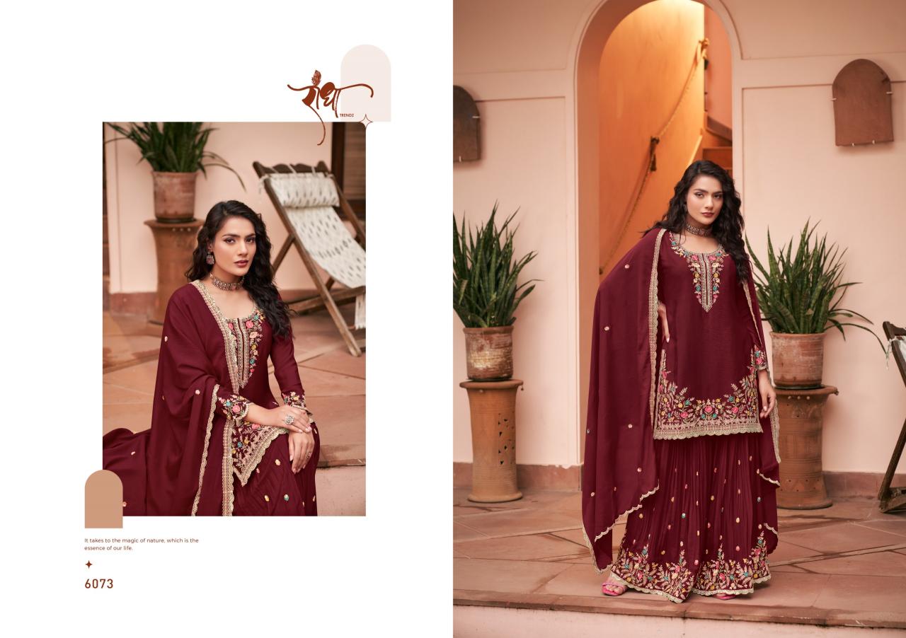 Radha Trendz Sunheri catalog aari work salwar kameez wholesale - Sanvari Fashion