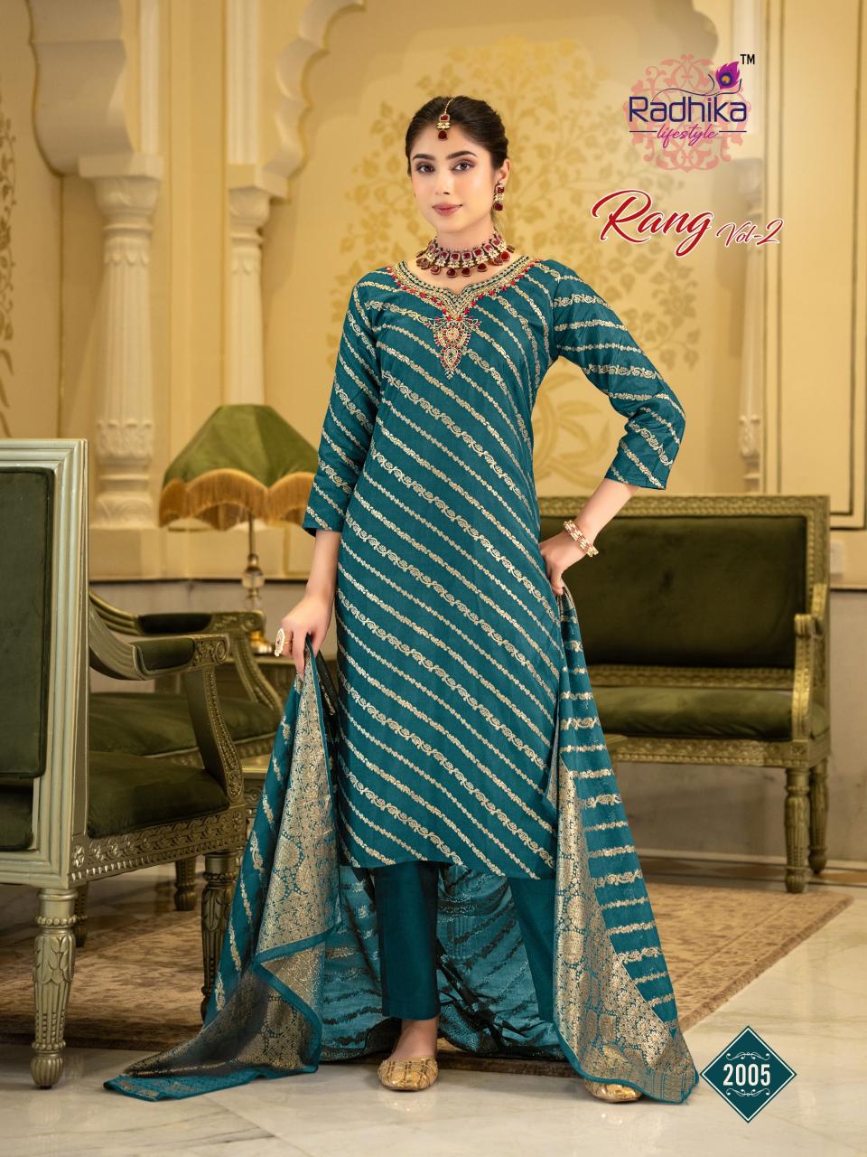 Radhika Lifestyle Rang vol 2 catalog delhi wholesale kurti market address - Sanvari Fashion